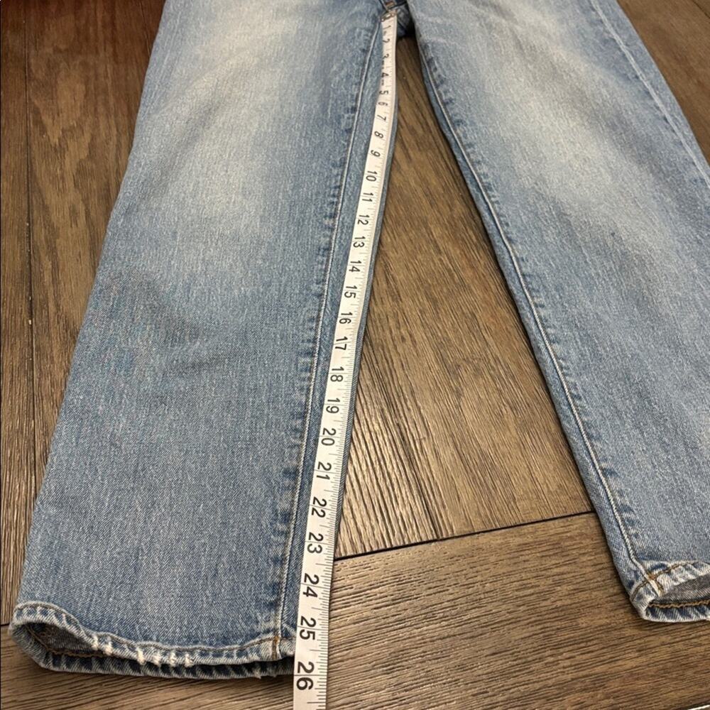 Madewell Classic Straight Light Wash Blue Denim Jeans Casual - Size 26 Inseam 26 - Picture 10 of 14